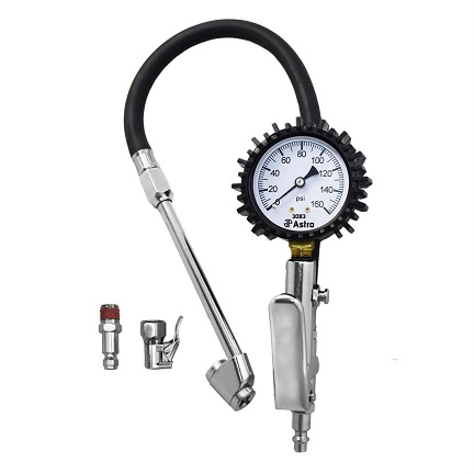 Astro Pneumatic 2.5'' Dial Tire Inflator w/ Locking & Dual Chucks