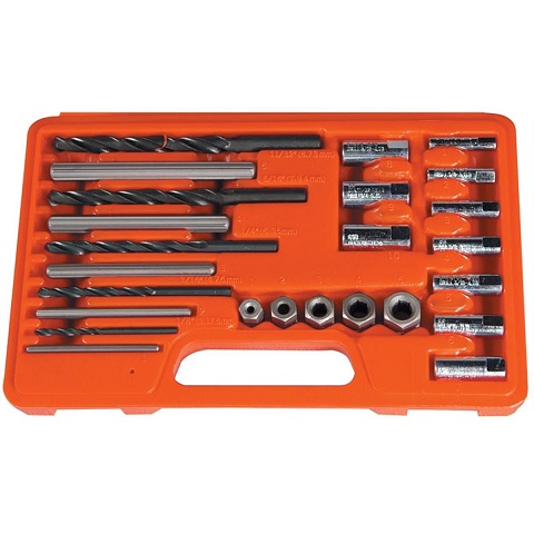 Astro Pneumatic 25-Piece Screw Extractor, Drill and Guide Set w/ Case