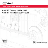 2000 - 2006 Audi TT Coupe, 2001 - 2006 Audi TT Roadster, Official Factory Repair Manual on DVD-ROM