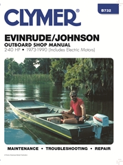 1973 - 1990 Johnson / Evinrude 2-40 hp Outboard / Electric Clymer Shop Repair Manual