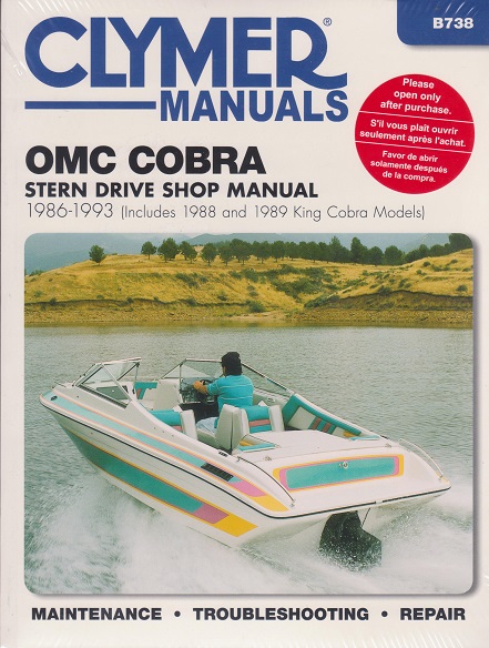 1986 - 1993 OMC Cobra Stern Drive Clymer Repair Manual