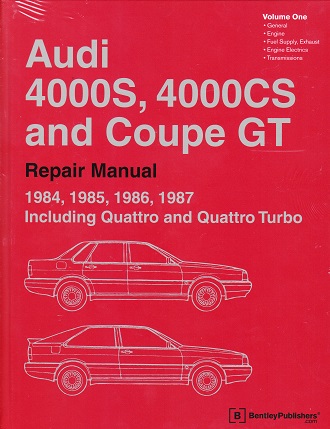 1984 - 1987 Audi 4000S, 4000CS & Coupe GT (B2) Factory Service Manual - 2 Vol. Set