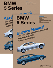 1997 - 2003 BMW 5 Series 525i 528i 530i 540i  Factory Service Manual - 2 Vol Set
