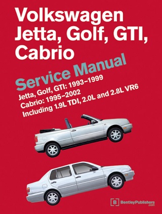 1995 - 2002 VW Cabrio, 1993 - 1999 Jetta Golf GTI Original Factory Repair Manual