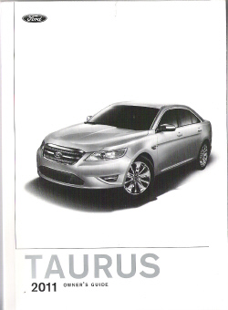 2011 Ford Taurus Owners Manual with Case