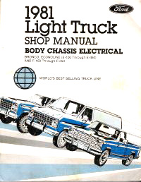 1981 Ford Light Truck: Bronco, Econoline, F-100, F-250, F-350 Factory Shop Manual CD-ROM