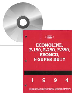 1994 Ford F150, F250, F350, Bronco, F-Super Duty & Econoline Factory Service Manual on CD-ROM