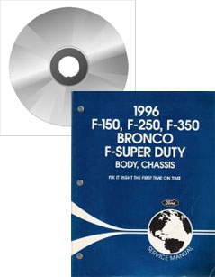 1996 Ford Bronco, F150, F250, F350 & F-Super Duty Service Manual on CD-ROM