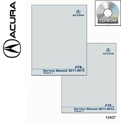 2011 - 2012 Acura RL Factory Service Manual CD-ROM