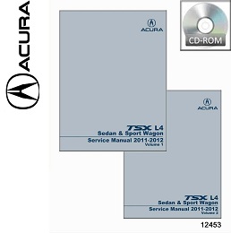 2011 - 2012 Acura TSX (V6) Factory Service Manual CD-ROM