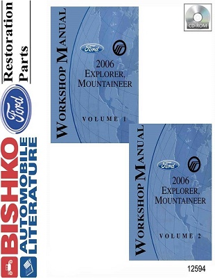 2006 Ford Explorer & Mercury Mountaineer Factory Service Manual Reproduction - CD-ROM