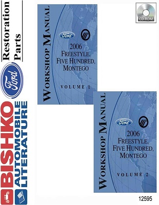 2006 Ford Freestyle & Five Hundred, Mercury Montego Factory Service Manual Reproduction - CD-ROM