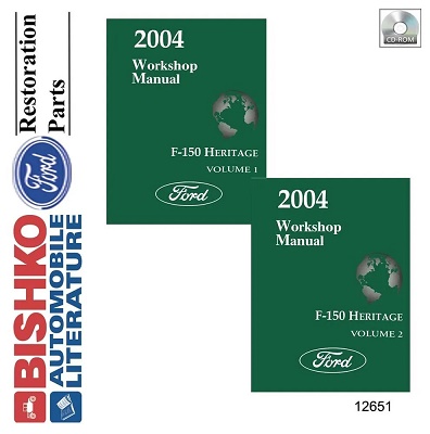 2004 Ford F-150 Heritage Factory Service Manual 2 Volume Set Reproduction - CD-ROM