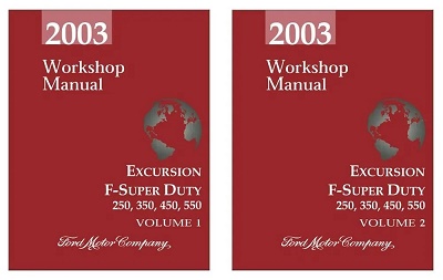 2003 Ford Excursion & F-250, 350, 450, 550 Super Duty Factory Service Manual Reproduction