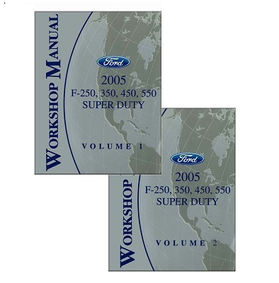2005 Ford F-250, 350, 450, 550 Factory Service Manual - 2 Vol. Set - Reproduction