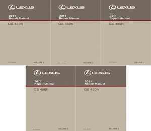 2011 Lexus GS450h Factory Service Manual - 5 Vol. Set - Reproduction