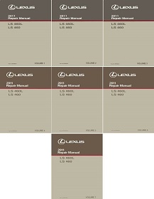 2011 Lexus LS460 & LS460L Factory Service Manual - 7 Vol. Set - Reproduction