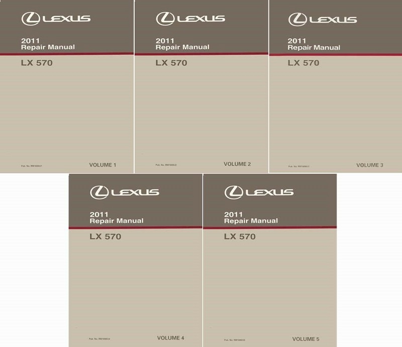 2011 Lexus LX570 Factory Service Manual - 5 Vol. Set - Reproduction