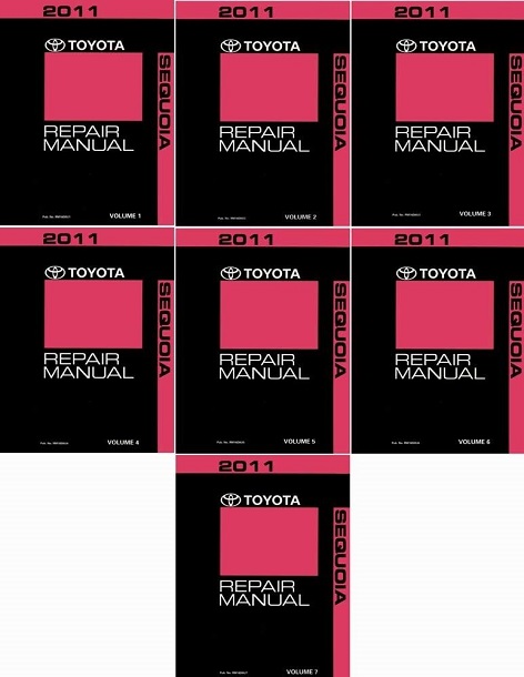 2011 Toyota Sequoia Factory Service Manual - 7 Vol. Set - Reproduction