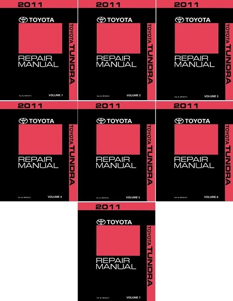 2011 Toyota Tundra Factory Service Manual - 7 Vol. Set - Reproduction