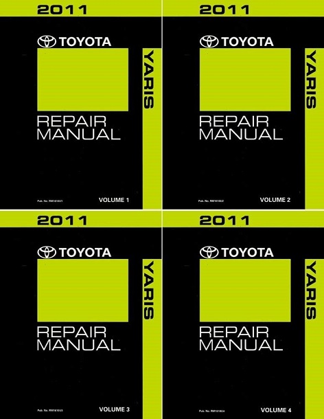2011 Toyota Yaris Factory Service Manual - 4 Vol. Set - Reproduction