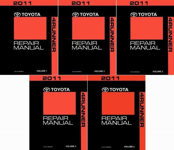 2011 Toyota 4Runner Factory Service Manual - 5 Vol. Set - Reproduction