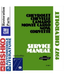 1977 Chevrolet Chevelle, Camaro, Monte Carlo, Nova & Corvette Factory Shop Manual on CD-ROM