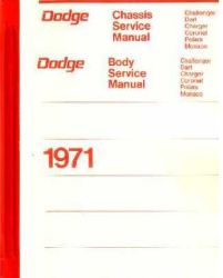 1971 Dodge Car (All Models) Factory Service Manual on CD-ROM