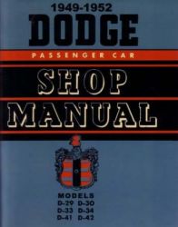 1949 - 1952 Dodge Car (All Models) Factory Service Manual on CD-ROM