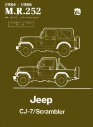 1984 - 1986 Jeep CJ-7 & Scrambler Factory Shop Manual on CD-ROM