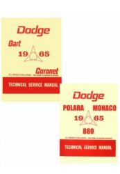 1965 Dodge Car (All Models) Factory Service Manual on CD-ROM