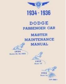 1934 - 1936 Dodge Car (All Models) Factory Service Manual on CD-ROM