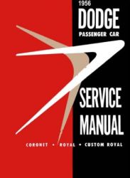 1956 Dodge Car (All Models) Factory Service Manual on CD-ROM