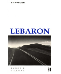 1991 Chrysler Lebaron Convertible/Coupe Factory Owner's Manual