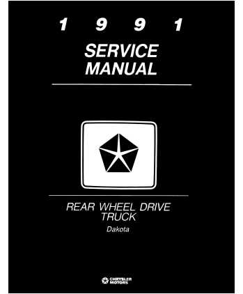 1991 Dodge Dakota Body, Chassis & Drivetrain Electrical Factory Shop Repair Manual