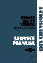 1978 Chevrolet Truck Light Duty Factory Service Manual on CD-ROM
