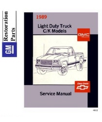 1989 Chevrolet and GMC C/K 10-30 Light Duty Truck Factory Body, Chassis and Electrical Service Manual on CD-ROM