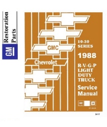 1988 Chevrolet R, V, G, P Series Trucks Factory Body, Chassis & Electrical Service Manual on CD-ROM