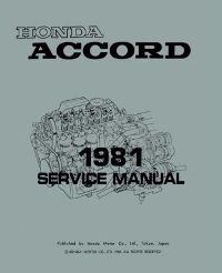 1981 Honda Accord Factory Service Manual on CD-ROM