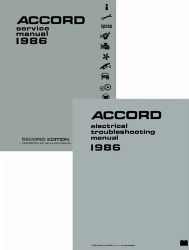 1986 Honda Accord Factory Service Manual on CD-ROM w/ETM