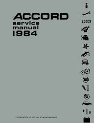 1984 Honda Accord Factory Service Manual on CD-ROM