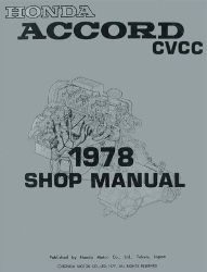 1978 Honda Accord CCVC Factory Service Manual on CD-ROM