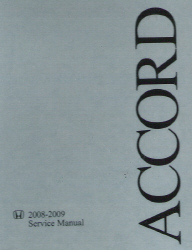 2008 - 2009 Honda Accord Factory Service Manual on CD-ROM