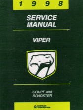 1998 Dodge Viper Factory Service Manual on CD-ROM