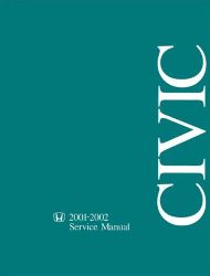 2001 - 2002 Honda Civic Factory Service Manual on CD-ROM