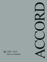 2008 - 2010 Honda Accord Factory Service Manual on CD-ROM