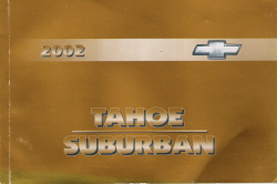 2002 Chevrolet Tahoe Suburban Owner's Manual