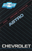 1995 Chevrolet Astro Owner's Manual