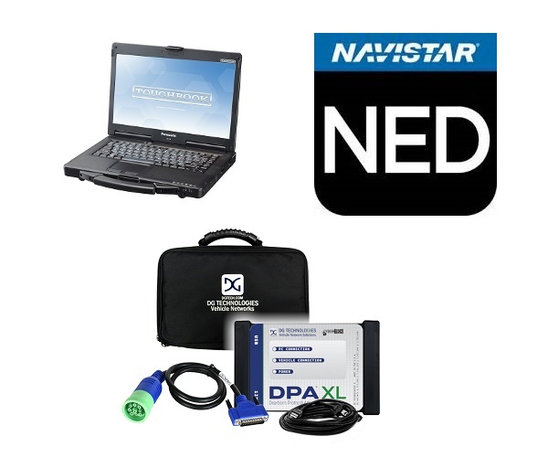 International Navistar Engine Diagnostics Software on Panasonic Toughbook CF-53 & DG Tech DPA-XL Adapter