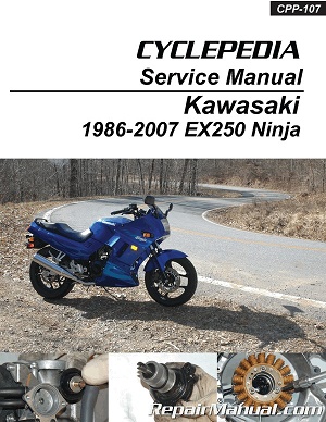 1986 - 2007 Kawasaki Ninja EX250 Cyclepedia Motorcycle Service Manual